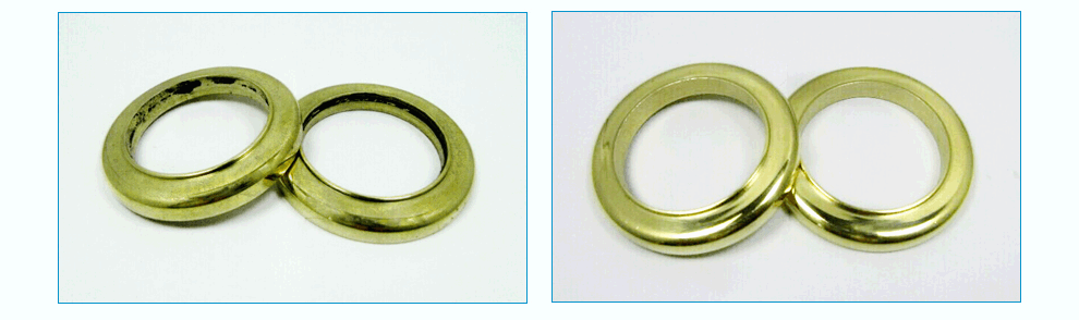 除蠟前后的工件