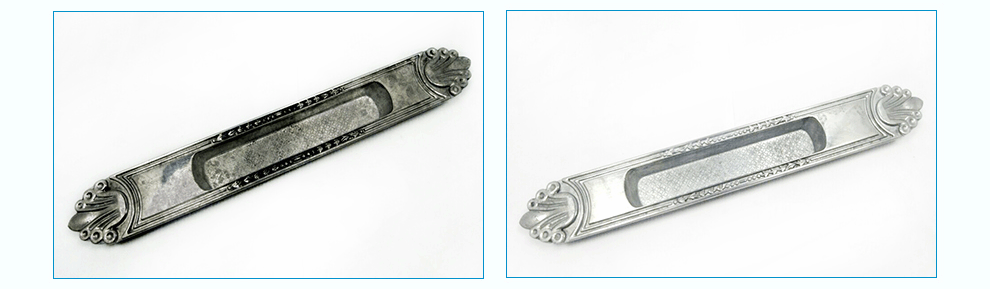 除蠟前后的工件